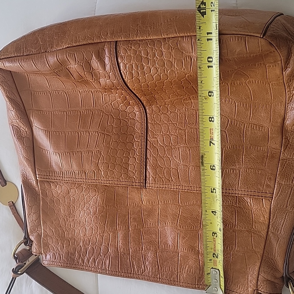 MARGOT LEATHER SHOULDER BAG TAN/BROWN - Picture 15 of 16
